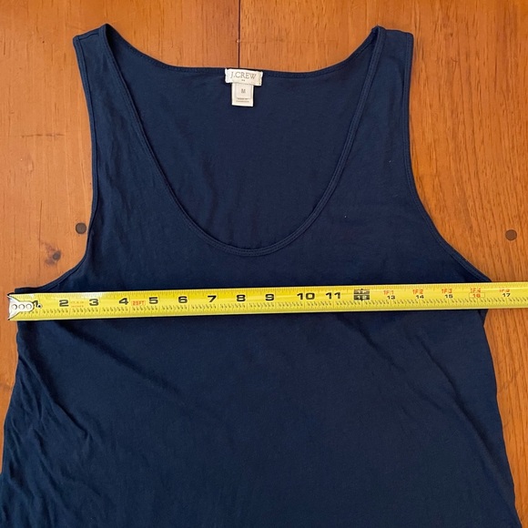 J. Crew Navy Scoop Neck Tank Top Casual Lightweight Flowy Breathable Solid Blue - Picture 6 of 7